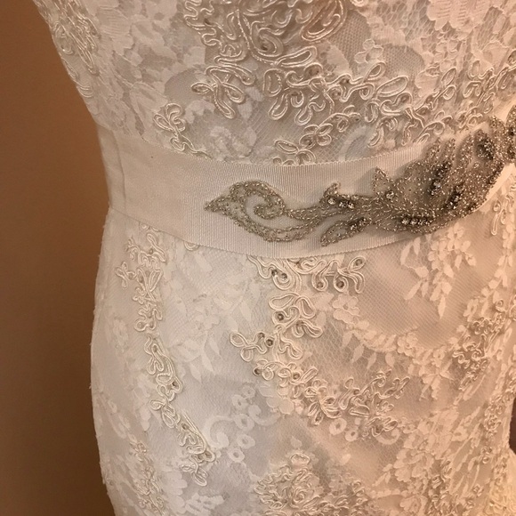 La SPOSA PRONOVIAS Belt only, MILLAR, off white, Grosgrain ribbon. - Picture 9 of 15